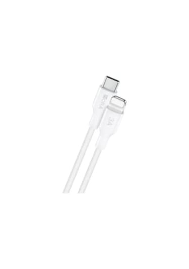Cab273 3a Type-c To Lightning Pvc Örgü Data Ve Şarj Kablosu - 1 Metre - Dayanıklı - White 100cm