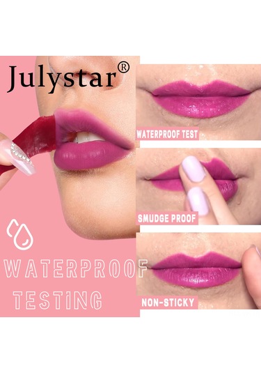 Vkemall Popüler Renklerde Tam Boy Ruj, Gün Boyu Etkili, Suya Dayanıklı, Nemlendirici, 6 Moda Rengi, Her Mevsime Uygun.