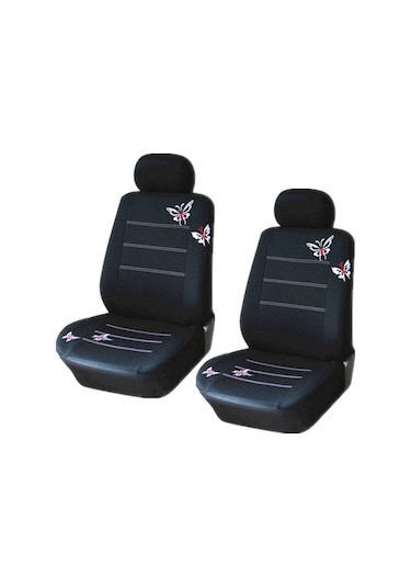 Gajeena "siyah Kelebek Desenli 4 Parça Araç Koltuk Kılıfı - Tüm Sedan, Suv Ve Minibüsler İçin Uygun"