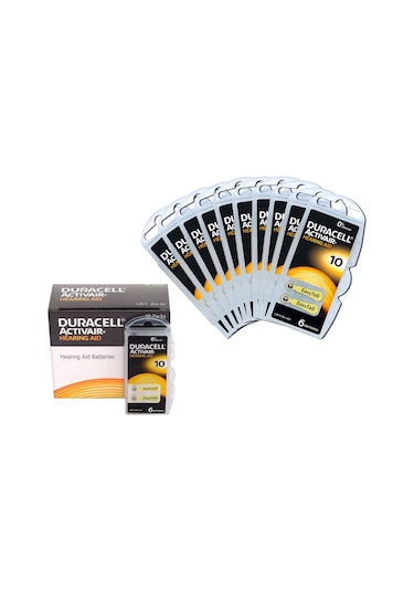 Duracell 10 Numara İşitme Cihazı Pili 6 x 10'lu
