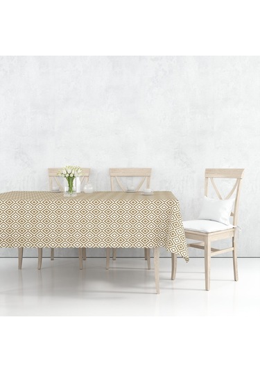 Astarlı Silinebilir Pvc Muşamba Masa Örtüsü Gold