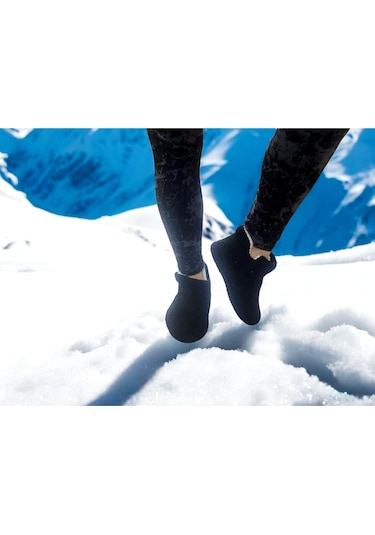 Ortopedik Yumuşacık Kışlık Hafif Taban Ev Botu Ve Pandufu Siyah