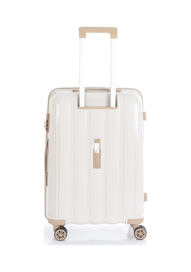 Polipropilen 4'lü Valiz Seti V305 Beyaz - Kahverengi