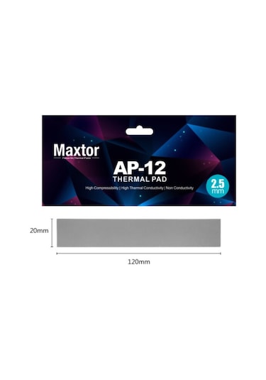 Maxtor 120X20X2.5Mm 14.8W/Mk Silikon Pad Cpu/Gpu Pad