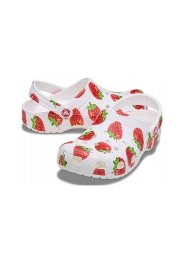 Crocs Classic Fresh Fruits Kadın Terlik Kırmızı Kırmızı