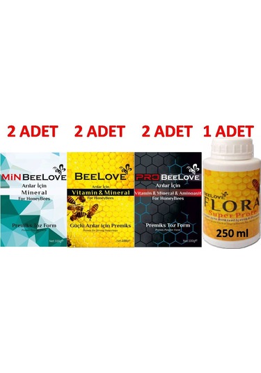 Beelove +  Minbeelove + Probeelove + Flora Süper Protein
