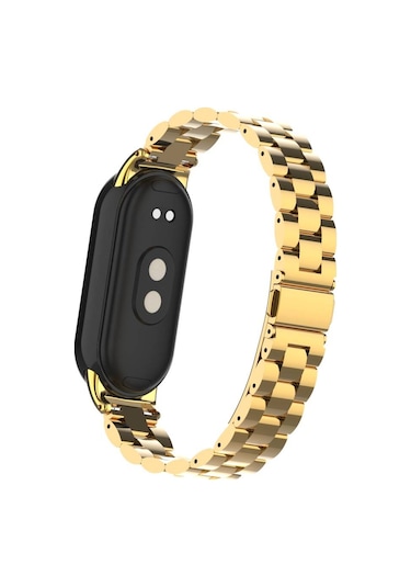 Xiaomi Mi Band 9 İle Uyumlu Bakla İşlemeli Metal Kordon