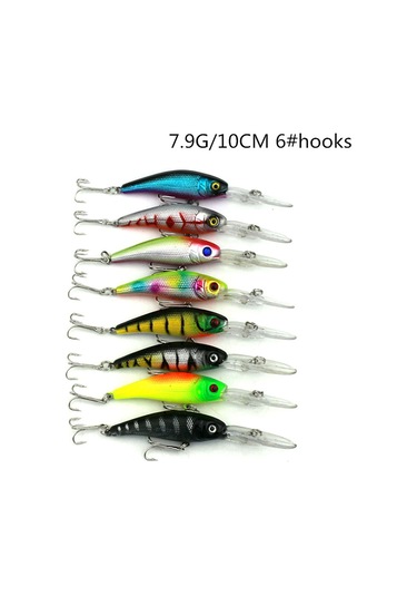 Hengjıa Set002 43 Parça Payet Seti Metal Payetler Sahte Yem Taze Levrek Balıkçılık Yem Seti, Uzunluk: 5 İla 10.5cm, Kutulu