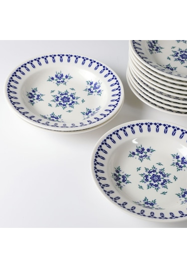 Güral Eda 12 Adet 19 Cm Çukur Yemek Tabağı 1654