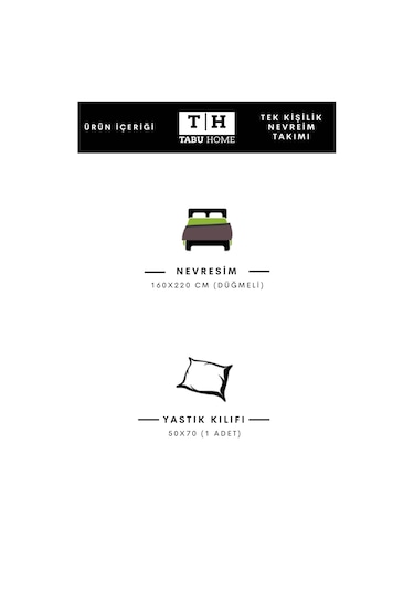 Tabu Home İpliği Boyalı Bej Tek Kişilik Nevresim Seti