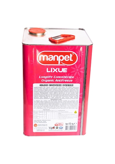 Manpet Lixue Organik Antifriz - 15 Kg - Kırmızı Organik Konsantre Antifriz