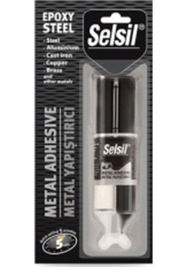 Selsil Epoksi Metal Yapıştırıcı Şırınga 5 Dk 28G