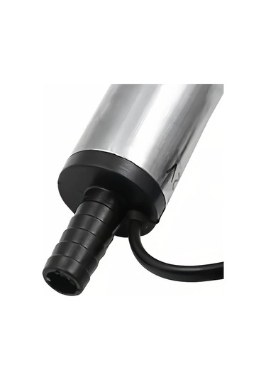Chuangyinshop 12v 16mm Paslanmaz Çelik Dalgıç Yakıt Transfer Pompası 3m Kablo Ve Nozullu Gümüş