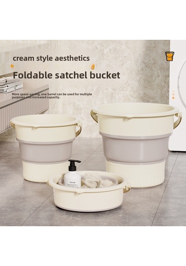 Fosenze 20l Kapasiteli Katlanabilir Plastik Kova - Isı Dayanıklı, Kalın Malzeme, Ev Ve Dış Mekan Kullanıma Uygun Gri Büyük Boy Diğer