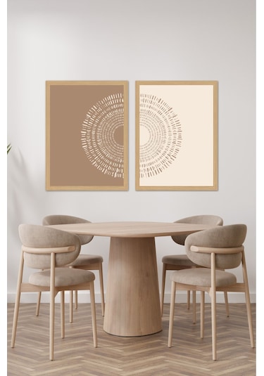 Dekorize Mdf 2 Parça 30x40 Cm 3 Mm Çerçeve Görünümlü Bohem Tablo 30401 30 Cm