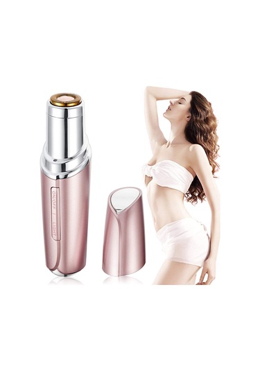 1 Adet Kadınlar İçin Mini Ağrısız Tüy Alma Cihazı, Şarj Edilebilir, Altın Folyo Tozu