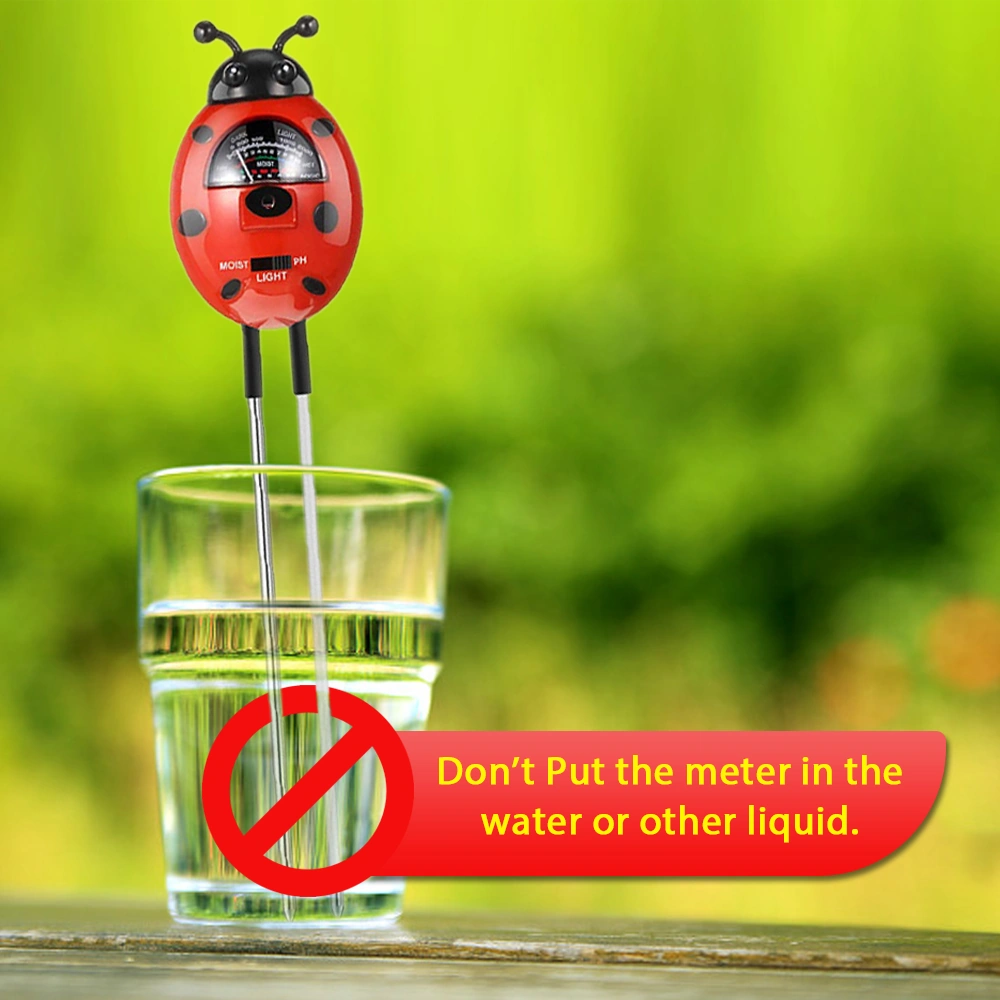 Neevoyu Bitki Toprak Analizi Aleti - Nem, Asitlik Ph 3.5-8 Ölçer - Böcek Şekli - Abs Malzeme - Pil Dahil Değil