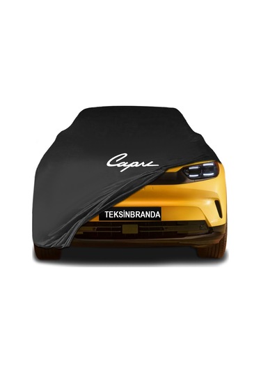 Ford Capri Ev 2024 - Siyah Kumaş Araba Brandası Logolu Penye Branda Oto Branda
