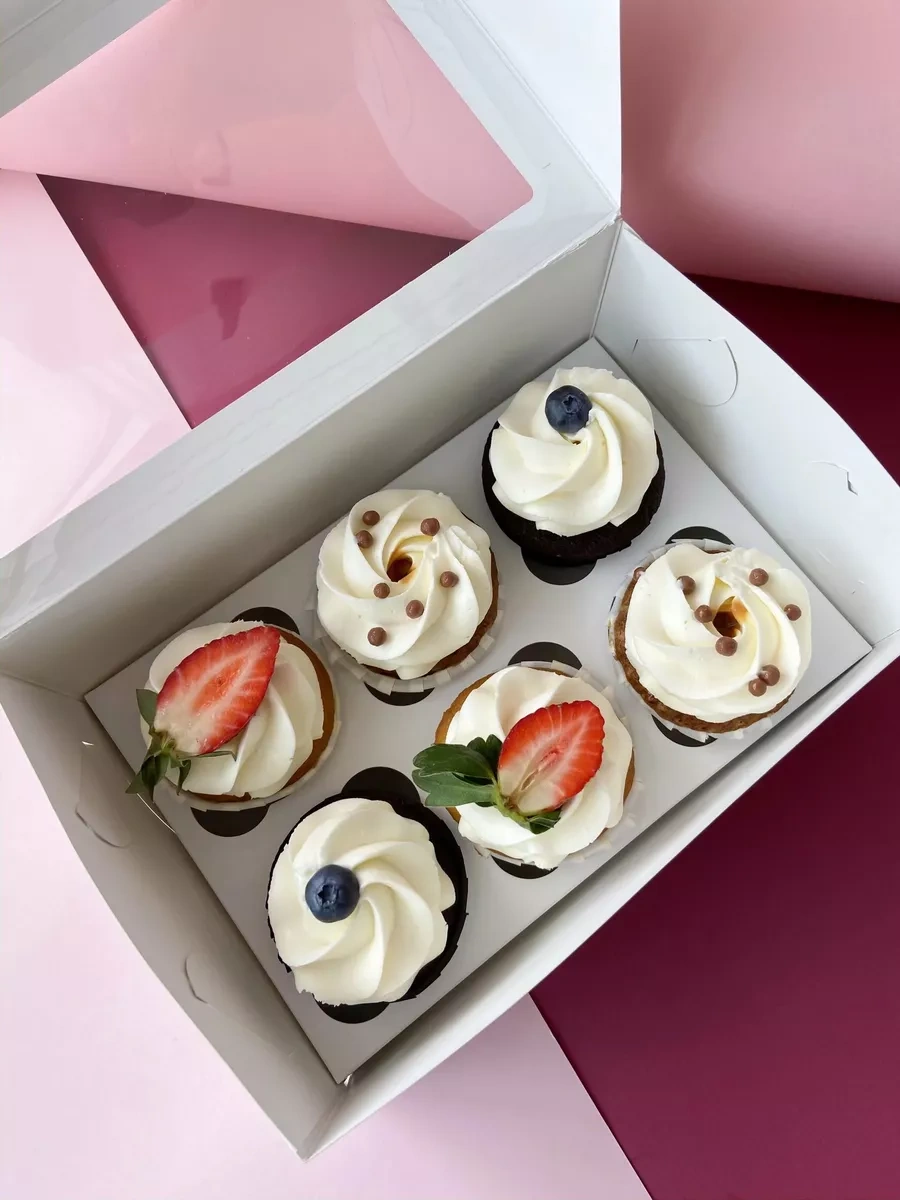 Upakeko 6 Adet Kek Ve Muffin İçin Karton Kutu 171541410