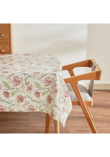 Karaca Home Hera Çiçekli Pvc Masa Örtüsü Ekru Ekru
