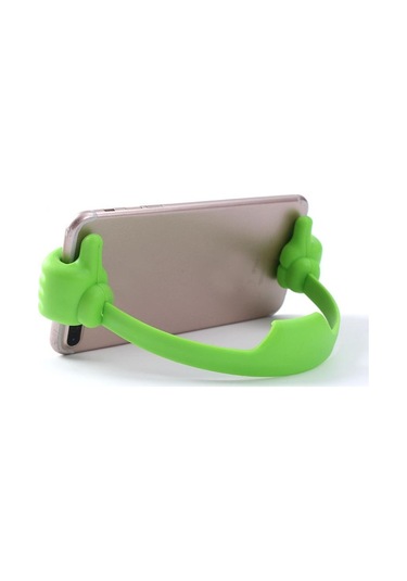 Yeşil Başparmak Yukarıya Cep Telefonu Tutucu, Ayarlanabilir Silikon Tablet Standı, İph Samsung Uyumlu İçin Telefon Tutucu 56552924