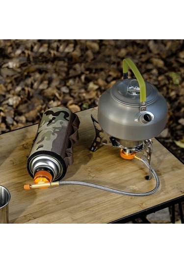 Prestigegoods Outdoors Camping Gas Cylinder Adapter With Oven Connection, Closed Valve, Multi-color Small Yellow, Lightweight Aluminum Alloy, Secure Lock, Universal Fit Çok Renkli