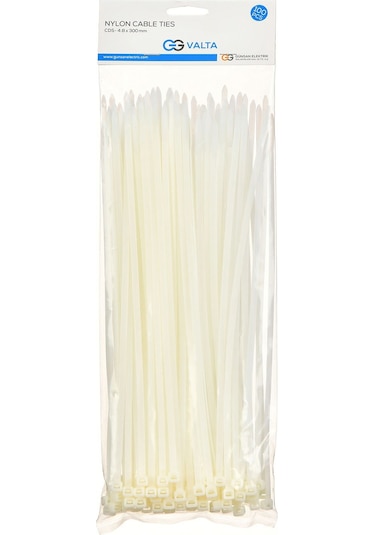 Günsan Beyaz 100'lü Kablo Bağı (30cm x 4.8mm)