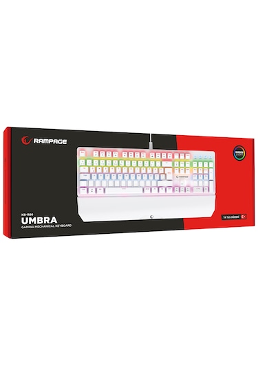 Rampage KB-R86 Umbrea Rainbow Red Switch Full Mekanik Klavye