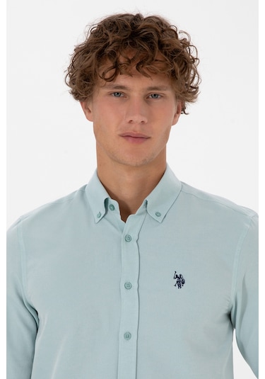 U.s. Polo Assn. Erkek Koyu Mint Gömlek Basic 50316723-vr152 Koyu Mınt