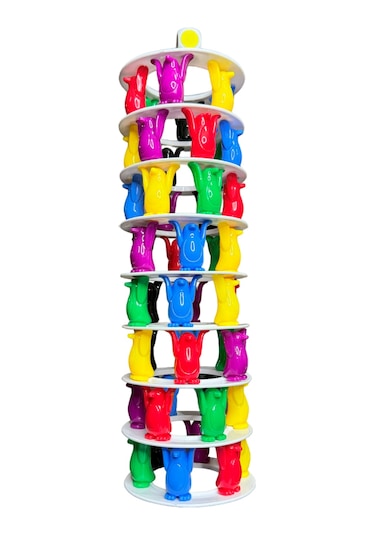 Renkli Penguen Denge Kulesi Oyunu