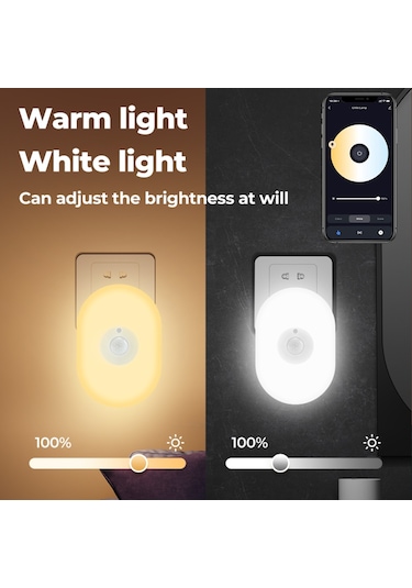 Suofeng Akıllı Hareket Sensörlü Gece Lambası: Dimmable Yatak Başı Aydınlatma, Rgb Renk Değişimli, Alexa & Google Home Uyumlu Wifi Uygulama Kontrollü Diğer
