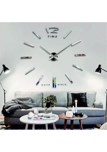 3D Modern Duvar Saati Lns0012
