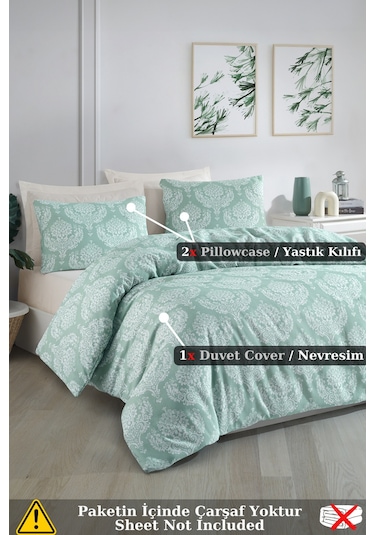 Nevresim Seti Çift Kişilik Post Suyeşili Suyeşili