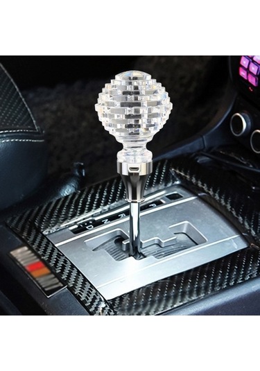 Wondernest Evrensel Araba Yuvası Şekilli Kristal Dişli Işıklı Vites Topuzu Std