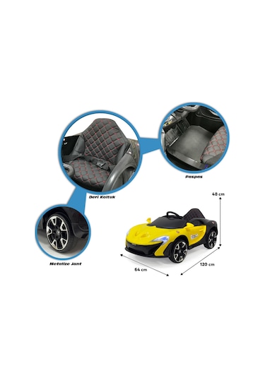 Quantum Gt 12 Volt Akülü Araba Sarı