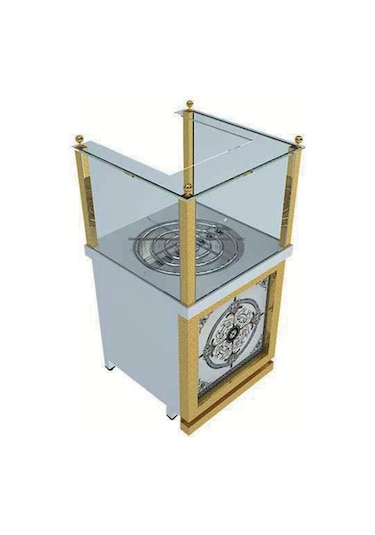 Karacasan Endüstriyel Dolaplı 70 Cm Tek Gözlü Lpg Tüplü Künefe Ve Börek Ocağı