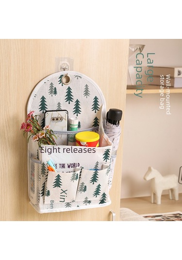 Wezone Duvar Veya Kapıya Asılabilir Kumaş Depolama Çanta - Öğrenci Yurdu, Banyo Ve Odalar İçin Uzun Ömürlü Ve Boşluk Tasarrufu Sağlar Beyaz Beyaz