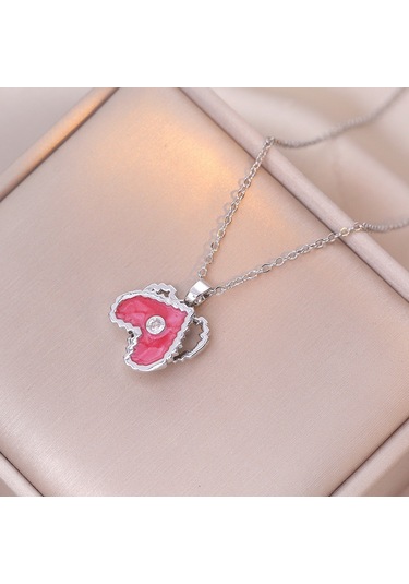 Bayan Kolye: Moda Estetiği Titanyum Çelik Kolye No.210 Çok REnkli