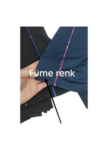 Yarım Kol Çocuk Mayo Fermuarlı Çocuk Mayosu Kısa Kol Mayo Kısa Kol Kız Çocuk Mayo Füme