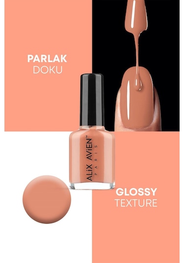 Alix Avien Nude Oje 47 Yüksek Pigmentli Uzun Süreli Kalıcılık Hızlı Kuruma Nail Lacquer 47