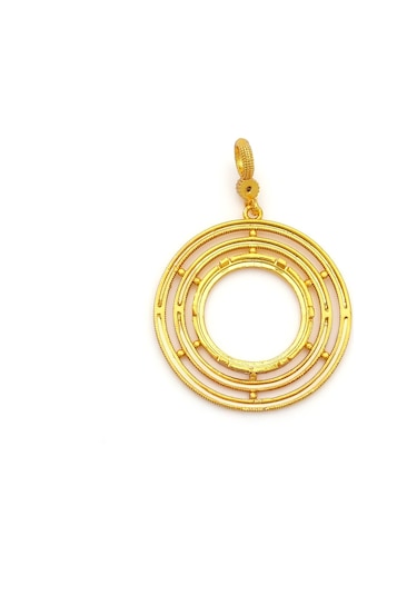 Altın Kaplama İmitasyon Ajda Model Yarım Çerçeve İçi Boş Kolye Ucu Tgr-730 Altın