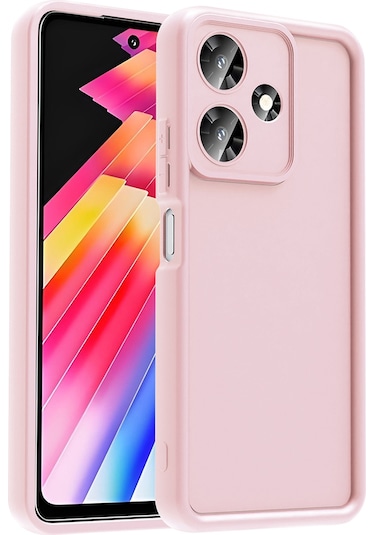 İnfinix Hot 30 Uyumlu Kılıf Kamera Korumalı Zyl Ananas Kapak - Pembe Pembe
