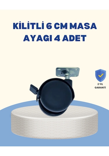 Gld-spt- Kilitli Mobilya Tekerleği 6 Cm 4 Lü Kolay Kurulum Çok Renkli