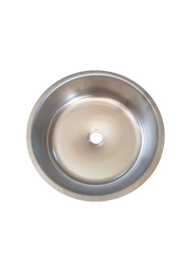 Krom Eviye 060 430 Dar Sifon Yuvarlak Desenli Eviye 38 CM