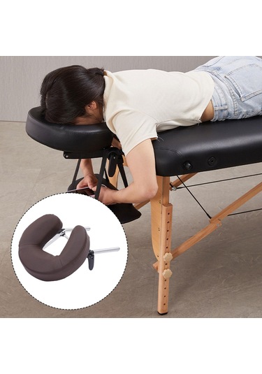 Suntek U Şeklinde Yastıklı Pu Deri Hafif Minderli Masaj Kahve