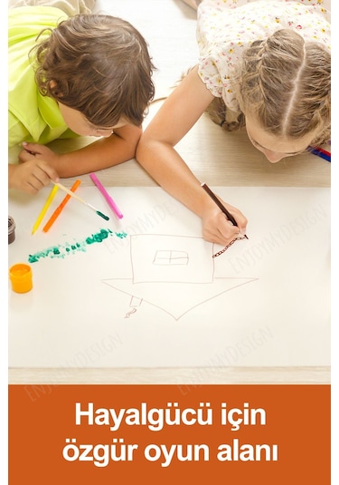 Melolisa Dev Boyama Çiftlik Temalı Bebek, Kreş Ve Çocuk Aktivite Ve Boyama Rulosu - Kids Coloring Roll