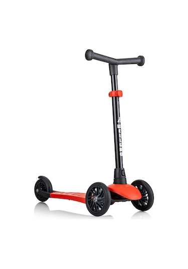 Wellgro Turbo 3 Tekerli Yükseklik Ayarlı Scooter, Kırmızı Kırmızı