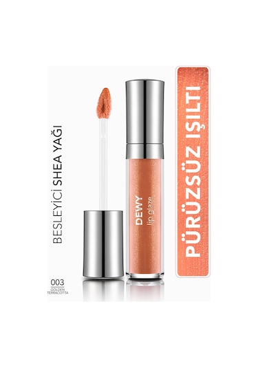 Flormar Besleyici Dudak Parlatıcısı - Dewy Lip Glaze - 003 Goldenterracotta-8682536068055