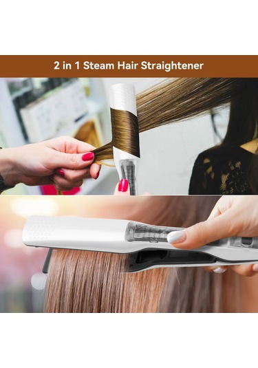 1pcs Steam Hair Straightener Professional Salon Nano Titanium