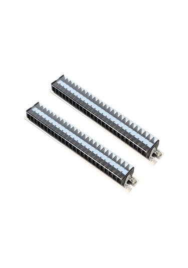 Moveevo Raylı Kablolu Terminal Blokları 15a 660v, Su Ve Toz Koruyucu Kapaklı, Endüstriyel Dağıtım Sistemleri İçin 2'li Paket Plastik-krom Malzeme